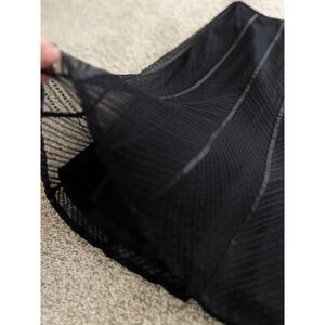 Ann Taylor Black Nylon Overlay Silk‎ Blend Lined Skirt petite XS size 2P
